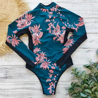 Long-sleeve One-piece Women's Swimsuit with Zipper – Naria