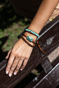 Turquoise Soothing Energy Wrap Bracelet - Elara