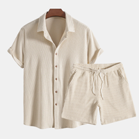Summer Men's Lounge Set with Honeycomb Texture – Lenn