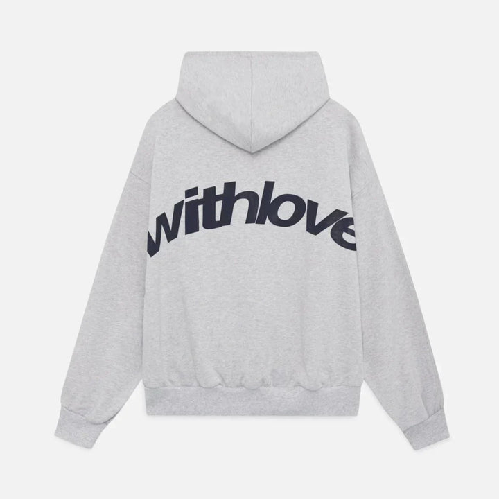 Cozy autumn hoodie with back print – Love