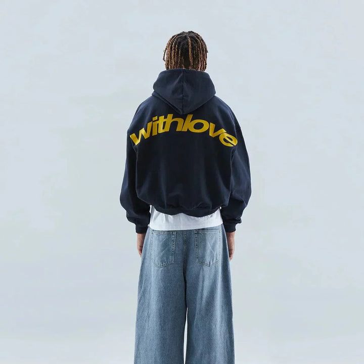 Cozy autumn hoodie with back print – Love