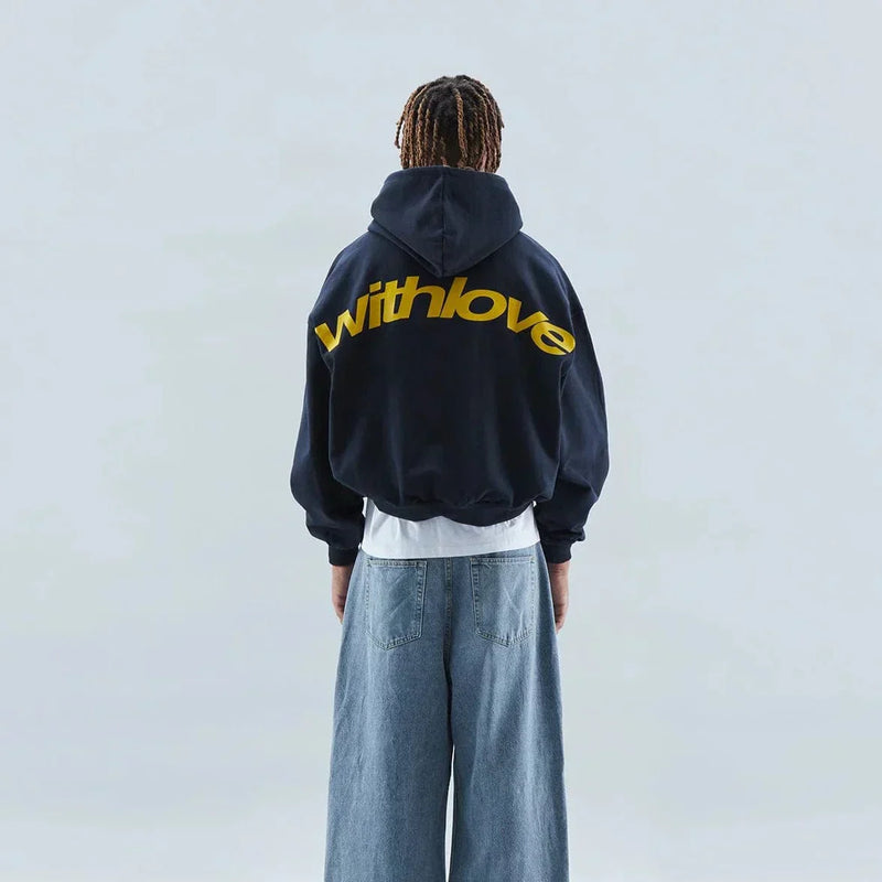 Cozy autumn hoodie with back print – Love