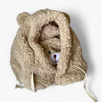 Gorro de oso de dibujos animados con protección para orejas y cara - Winnie