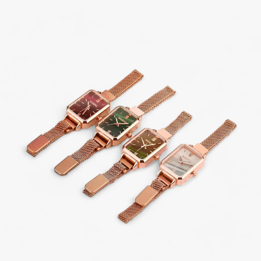 Stilfuldt firkantet ur med magnetarmbånd – Selena