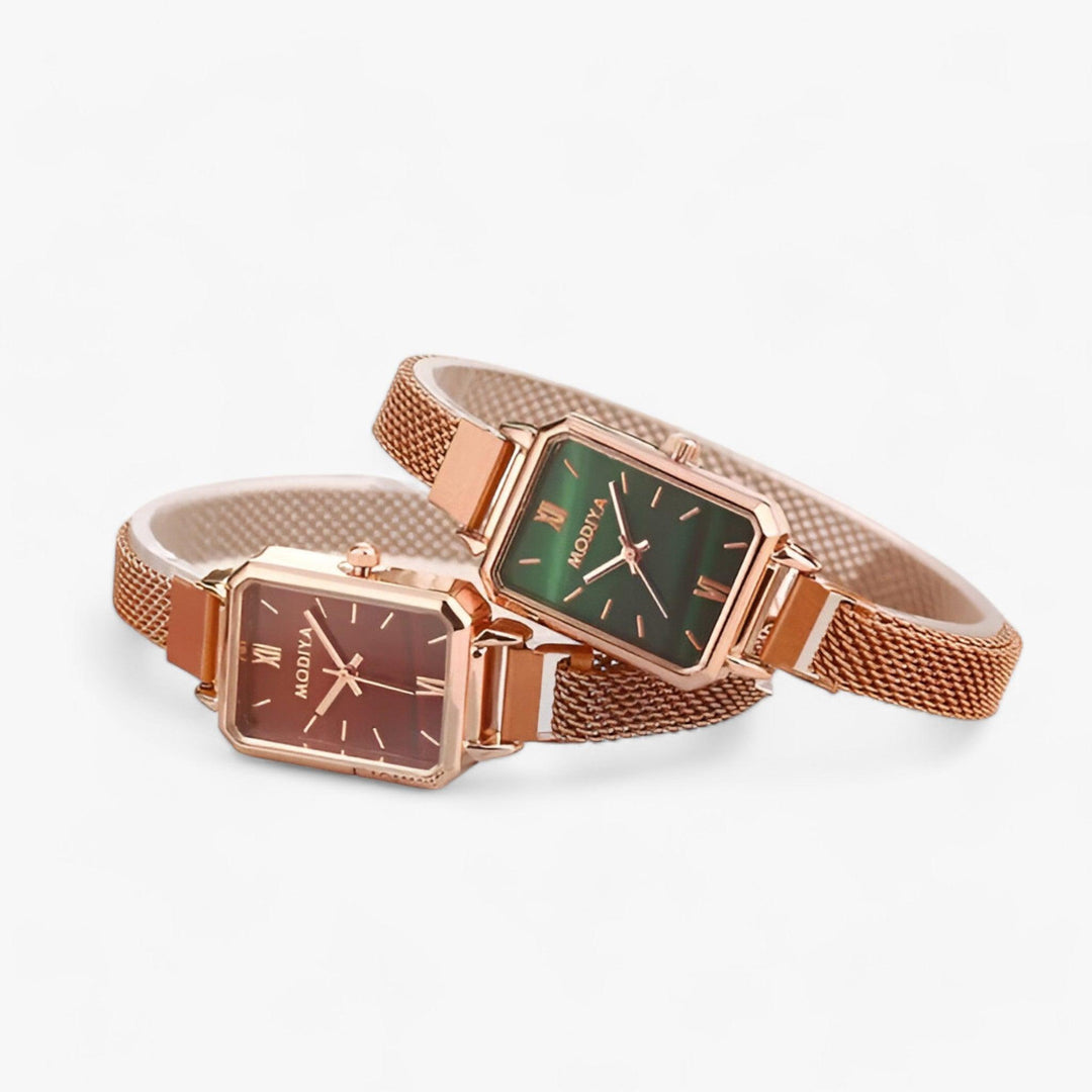 Stilfuldt firkantet ur med magnetarmbånd – Selena