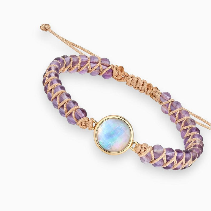 Pulsera curativa brillante de amatista - Amara