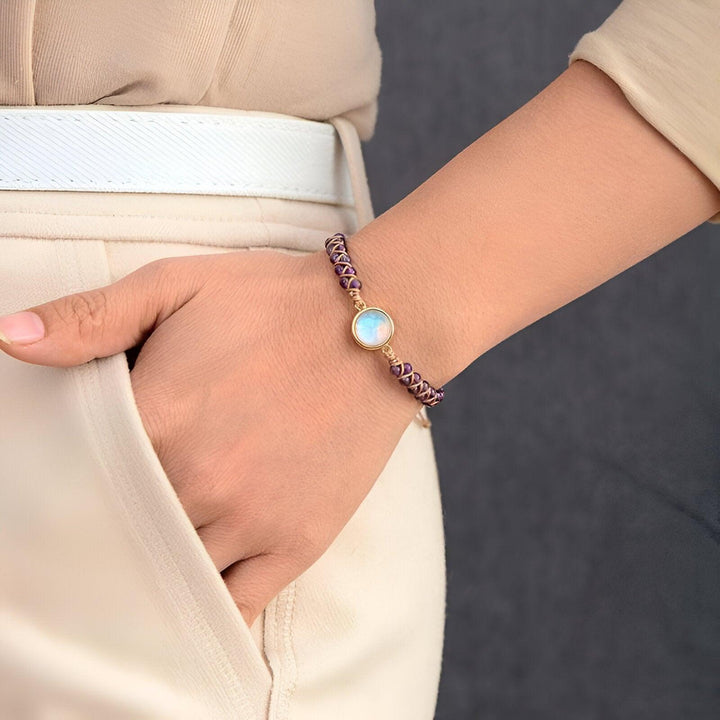Pulsera curativa brillante de amatista - Amara