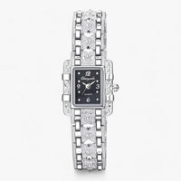 Stylish watch with rectangular dial and crystals - Camille