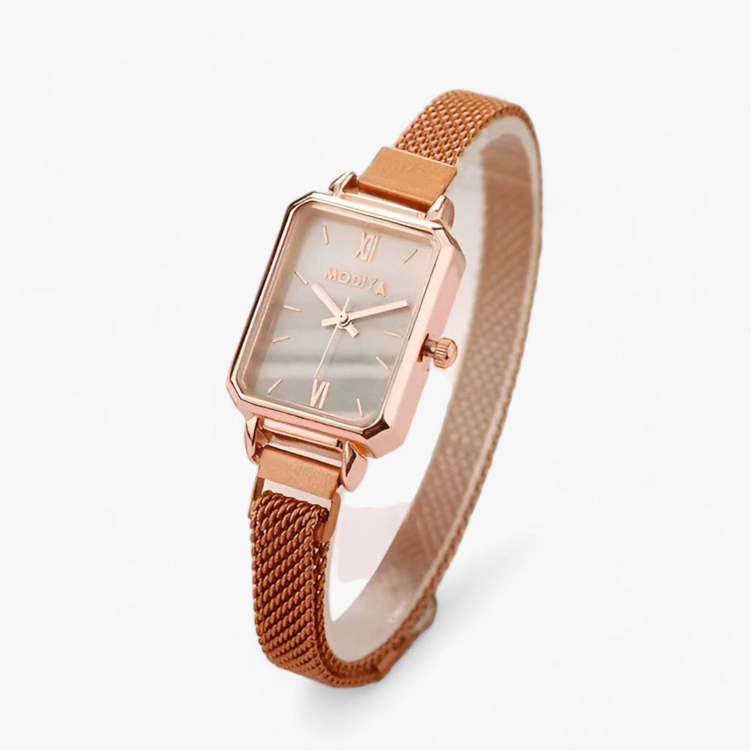 Stilfuldt firkantet ur med magnetarmbånd – Selena