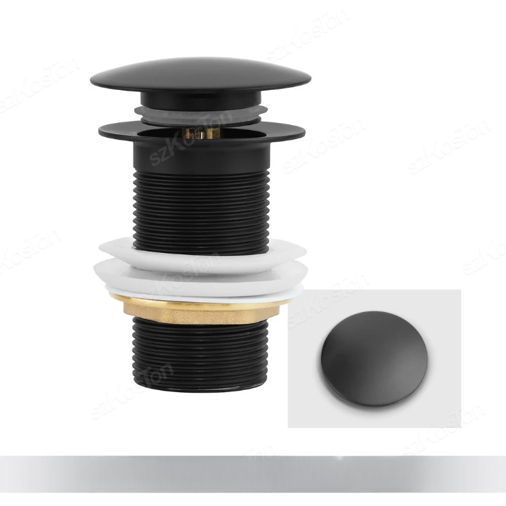 Pop‑Up Basin Drain Plug with Overflow Options – Buy 1, Get 1 Free-Matte Black-State of Style