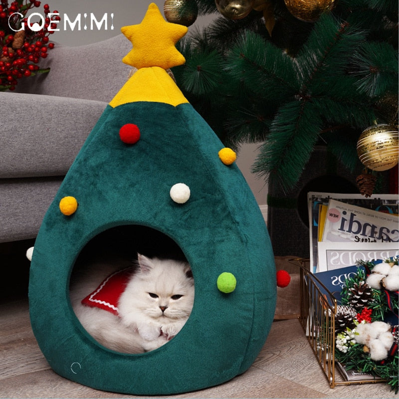Cat Bed Christmas Tree – FestivePurr