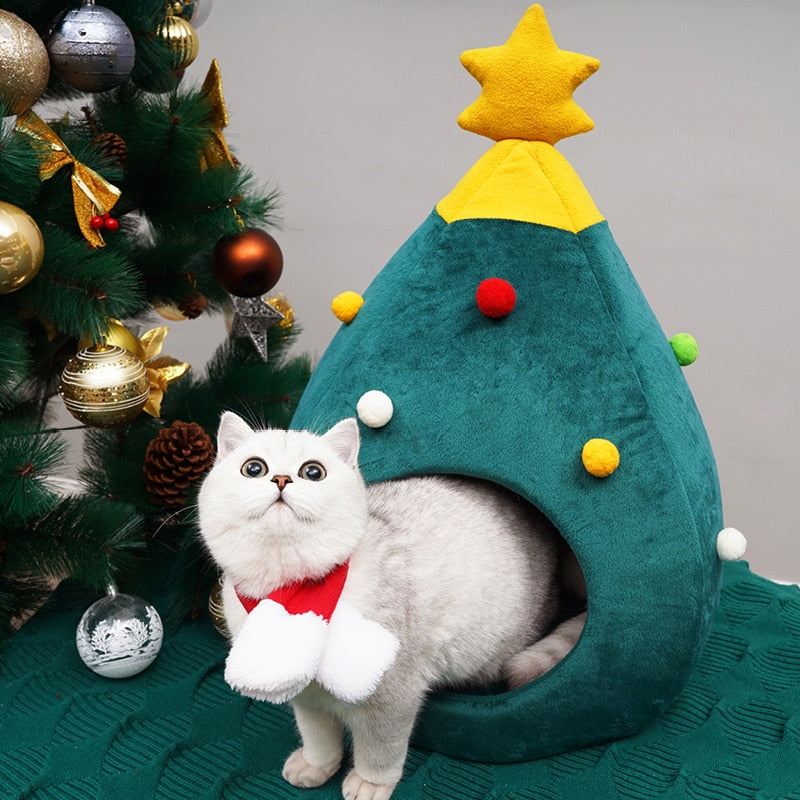 Cat Bed Christmas Tree – FestivePurr