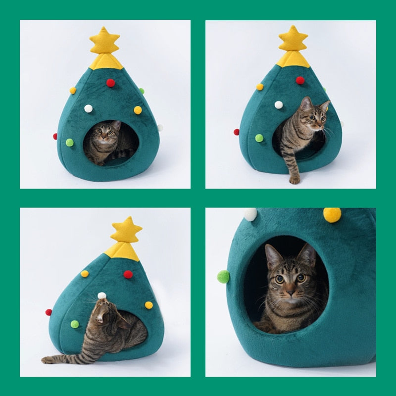 Cat Bed Christmas Tree – FestivePurr