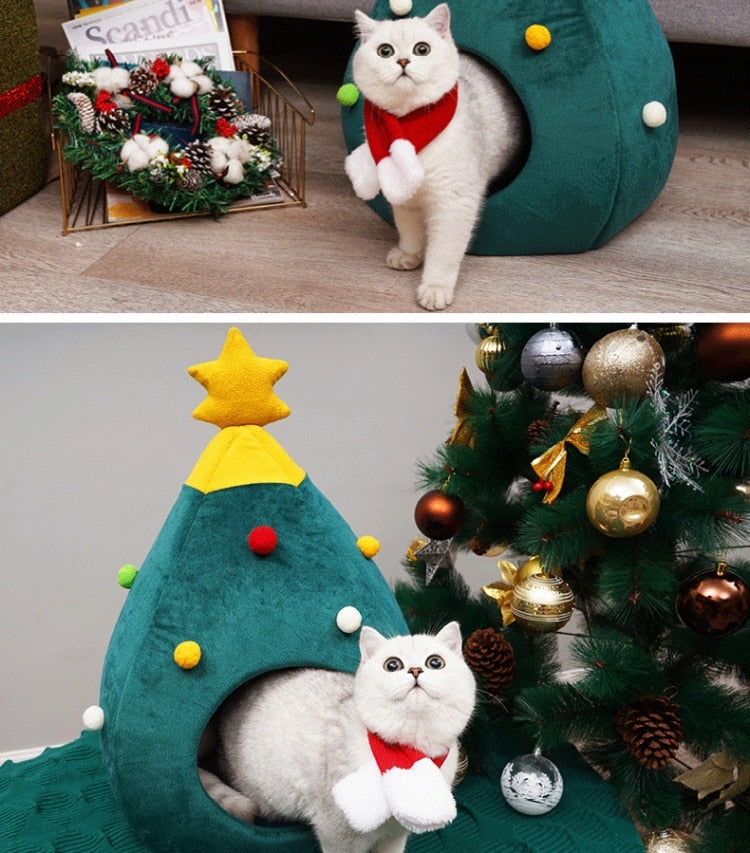 Cat Bed Christmas Tree – FestivePurr