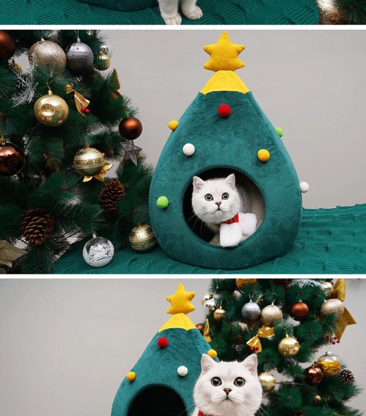 Cat Bed Christmas Tree – FestivePurr