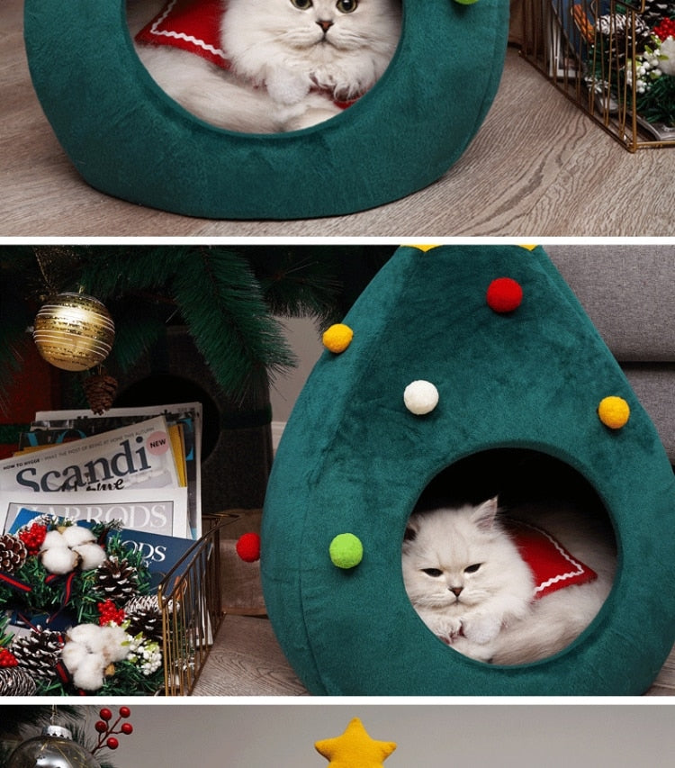 Cat Bed Christmas Tree – FestivePurr