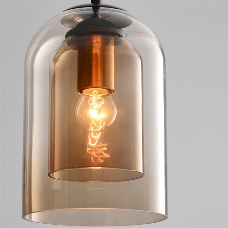 Stylish Double Glass Pendant Light - AuraGlass