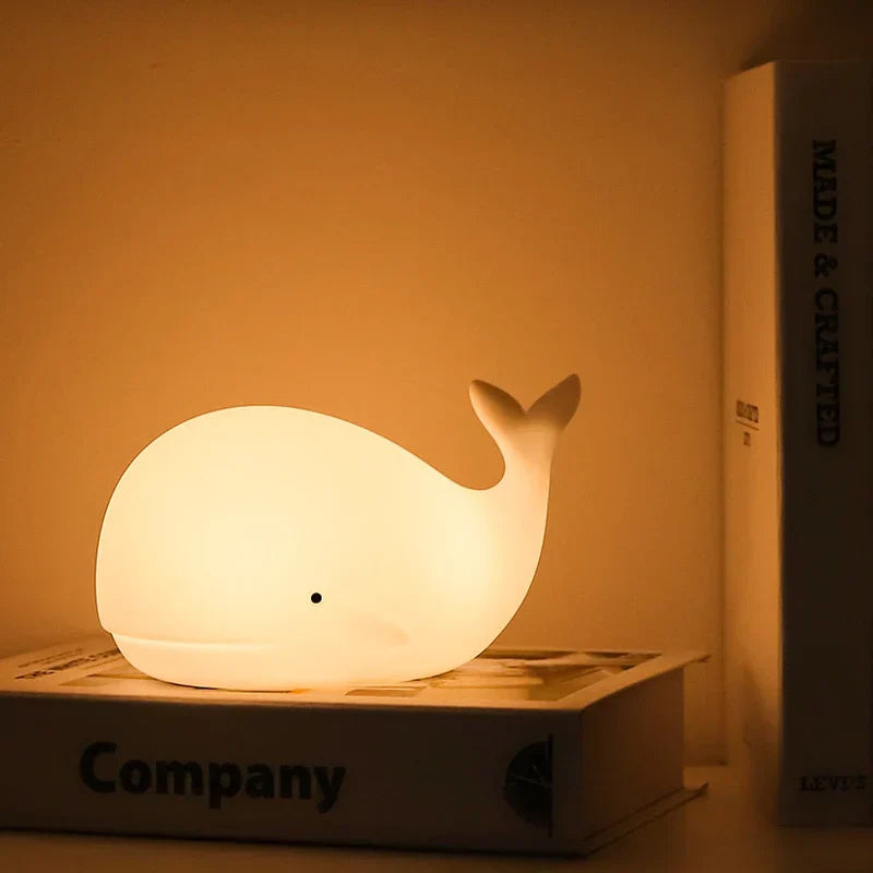 Sød hval-hvalnatlampe med farveskift - GlowWhale