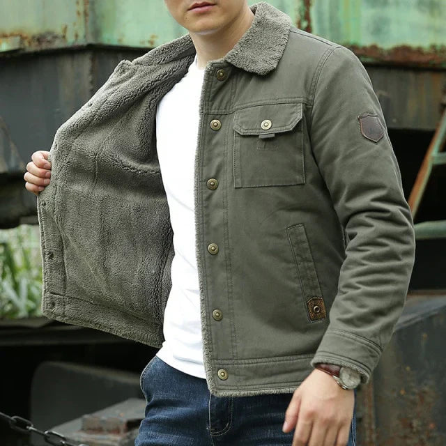 Chaqueta de invierno para hombre Gelegte para exteriores – Acolchada con forro interior de lana – Danny
