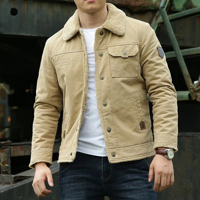 Chaqueta de invierno para hombre Gelegte para exteriores – Acolchada con forro interior de lana – Danny