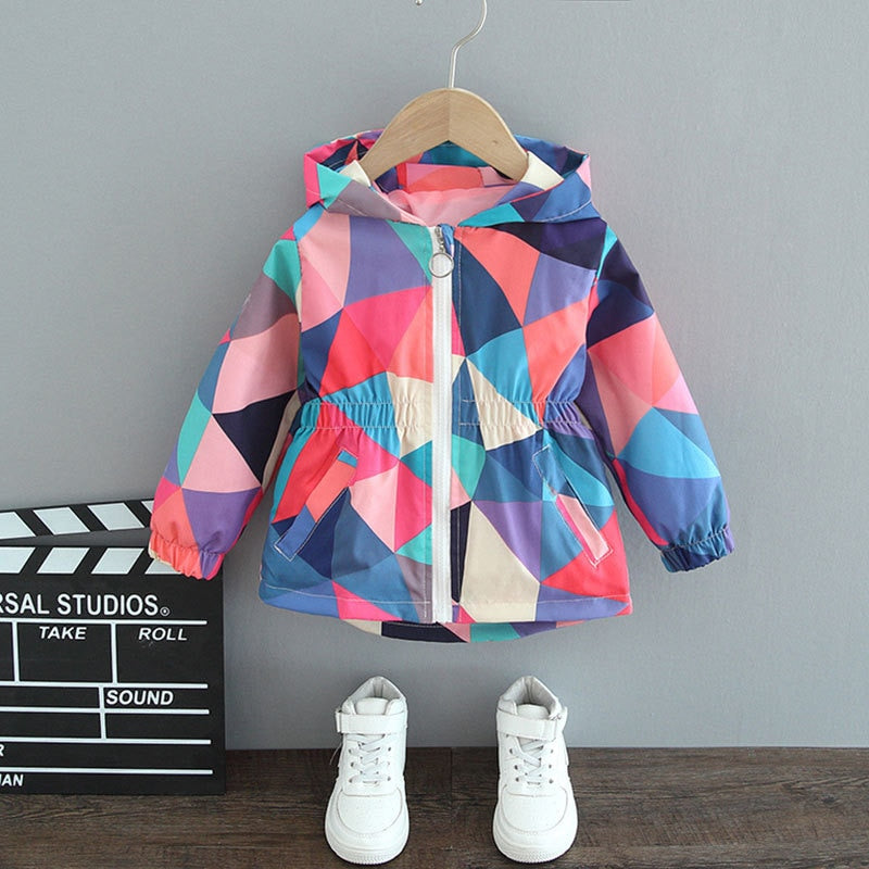 Modische Schmetterlings-Regenjacke für Mädchen - ButterflySplash