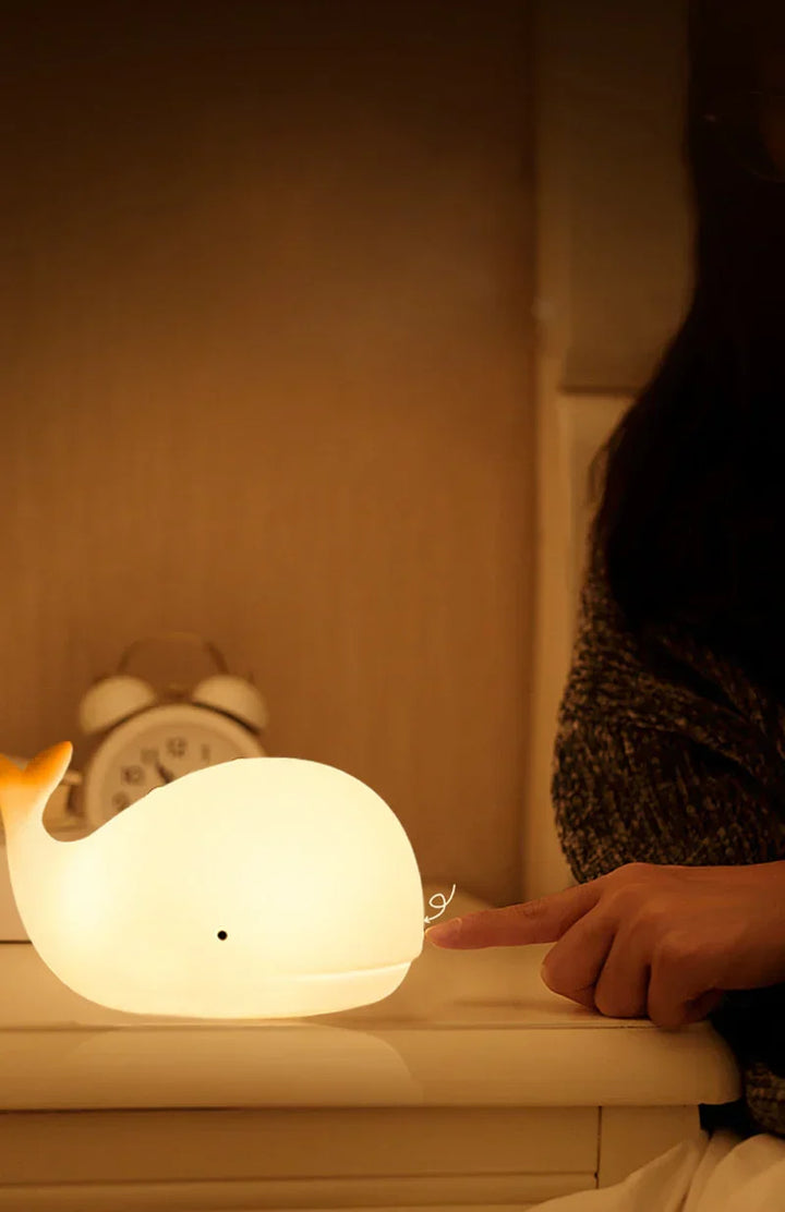 Sød hval-hvalnatlampe med farveskift - GlowWhale