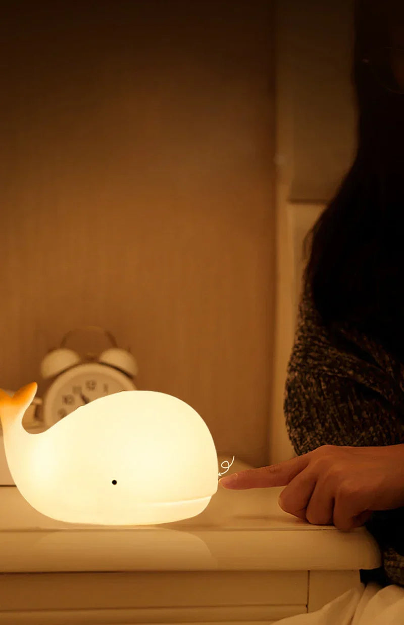 Sød hval-hvalnatlampe med farveskift - GlowWhale