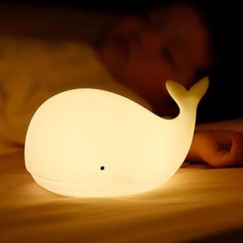 Sød hval-hvalnatlampe med farveskift - GlowWhale