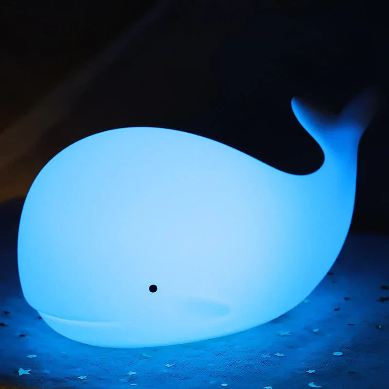 Sød hval-hvalnatlampe med farveskift - GlowWhale