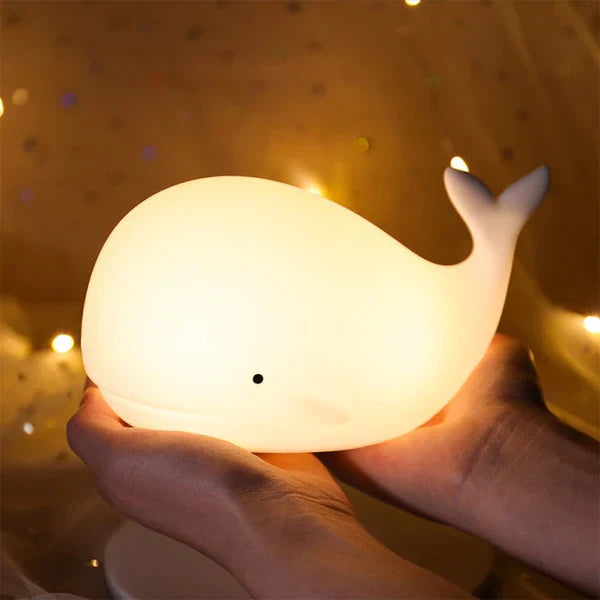 Sød hval-hvalnatlampe med farveskift - GlowWhale