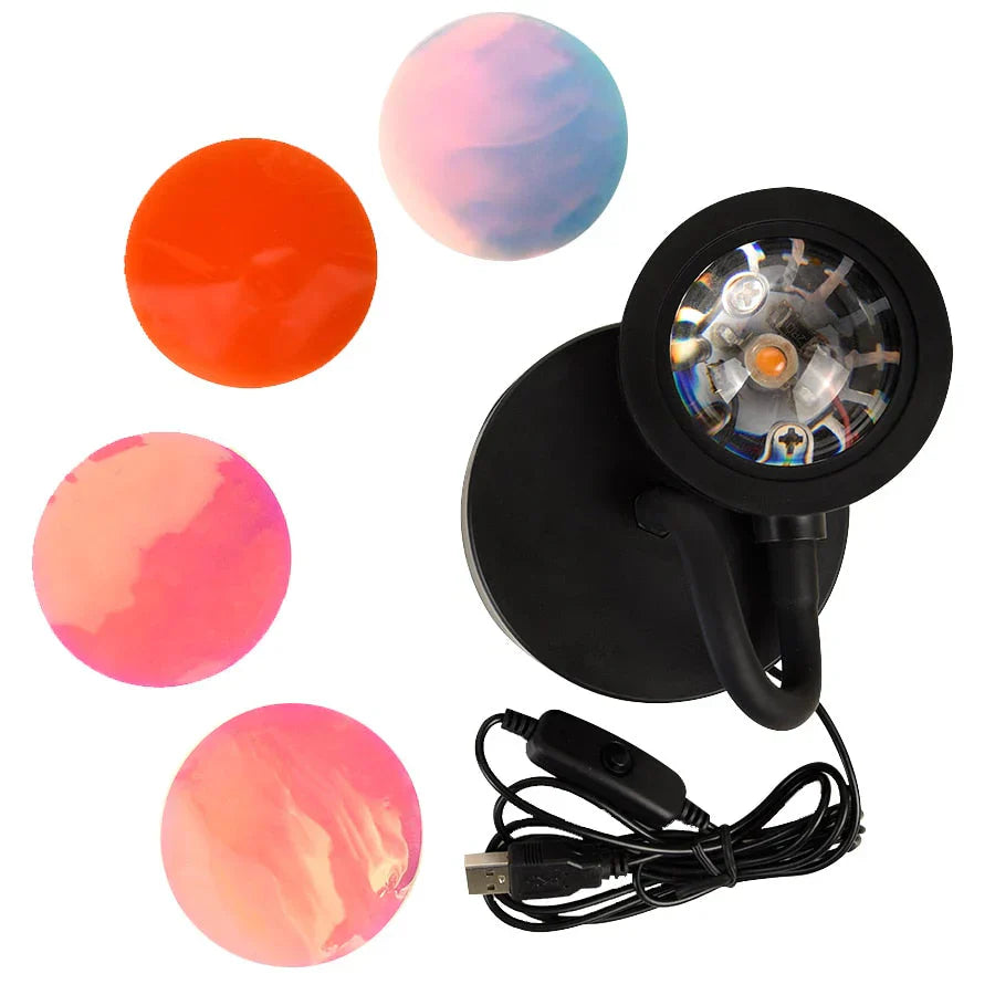 Sunset lamp with 4 colors - GlowSphere