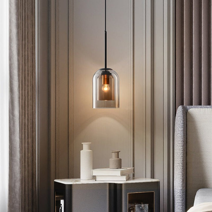 Stylish Double Glass Pendant Light - AuraGlass