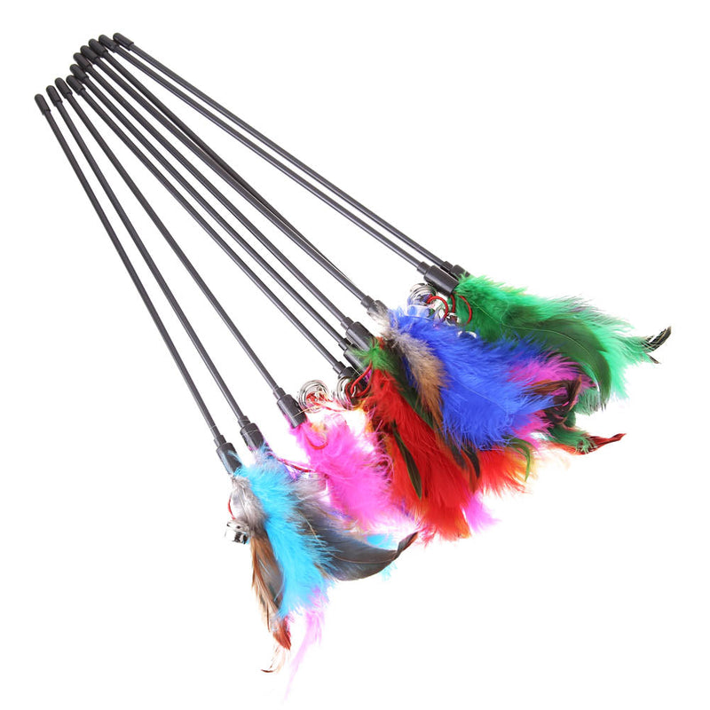 Katzenspielzeug mit Federn (5 Stück) – FeatherChase