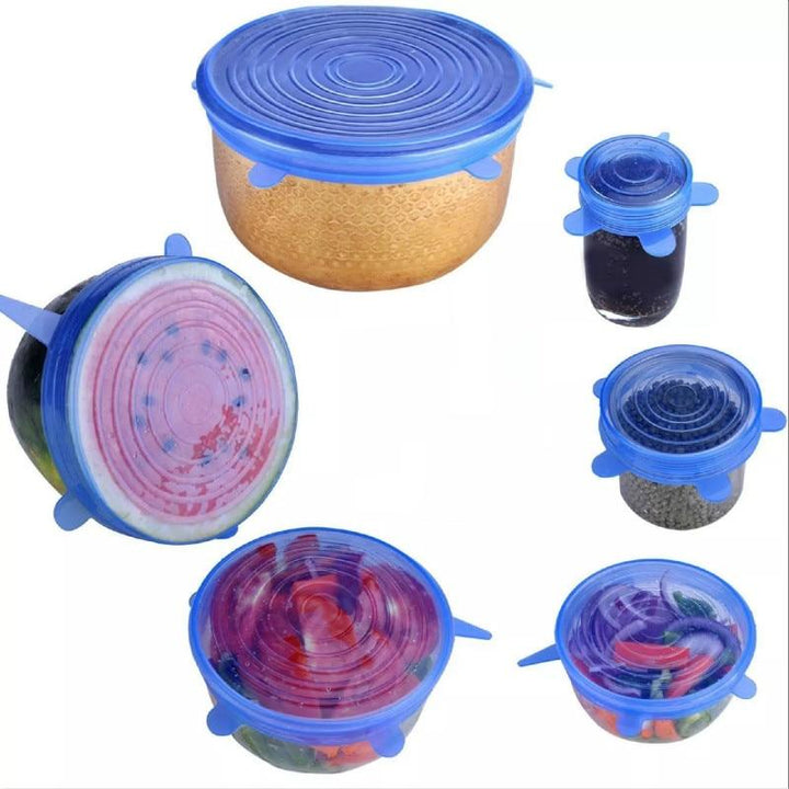 Set of 6 Stretchable Silicone Lids – StretchLid