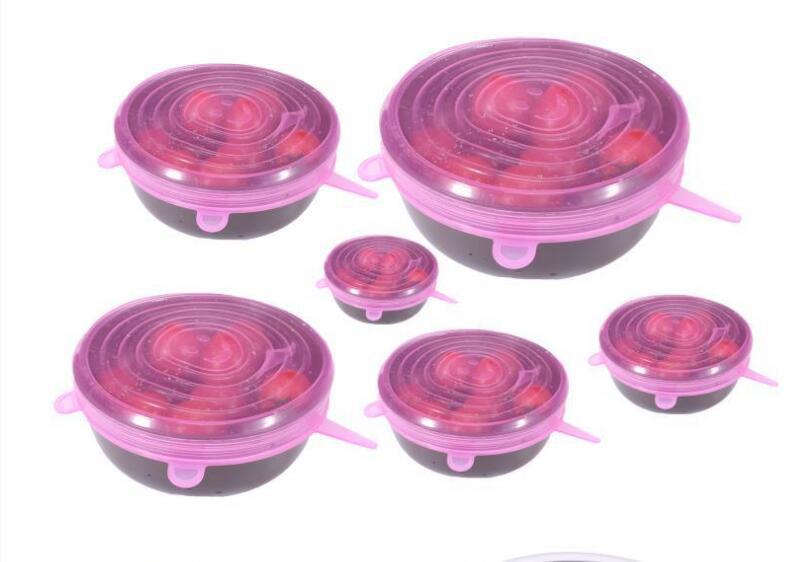 Set of 6 Stretchable Silicone Lids – StretchLid