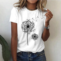 Behagelig dame T-shirt med rund hals og blødt stof – Rhea