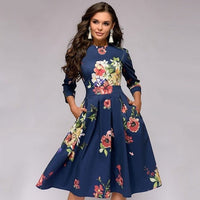 Retro Dress with Floral Pattern – Florina