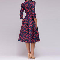 Retro Dress with Floral Pattern – Florina