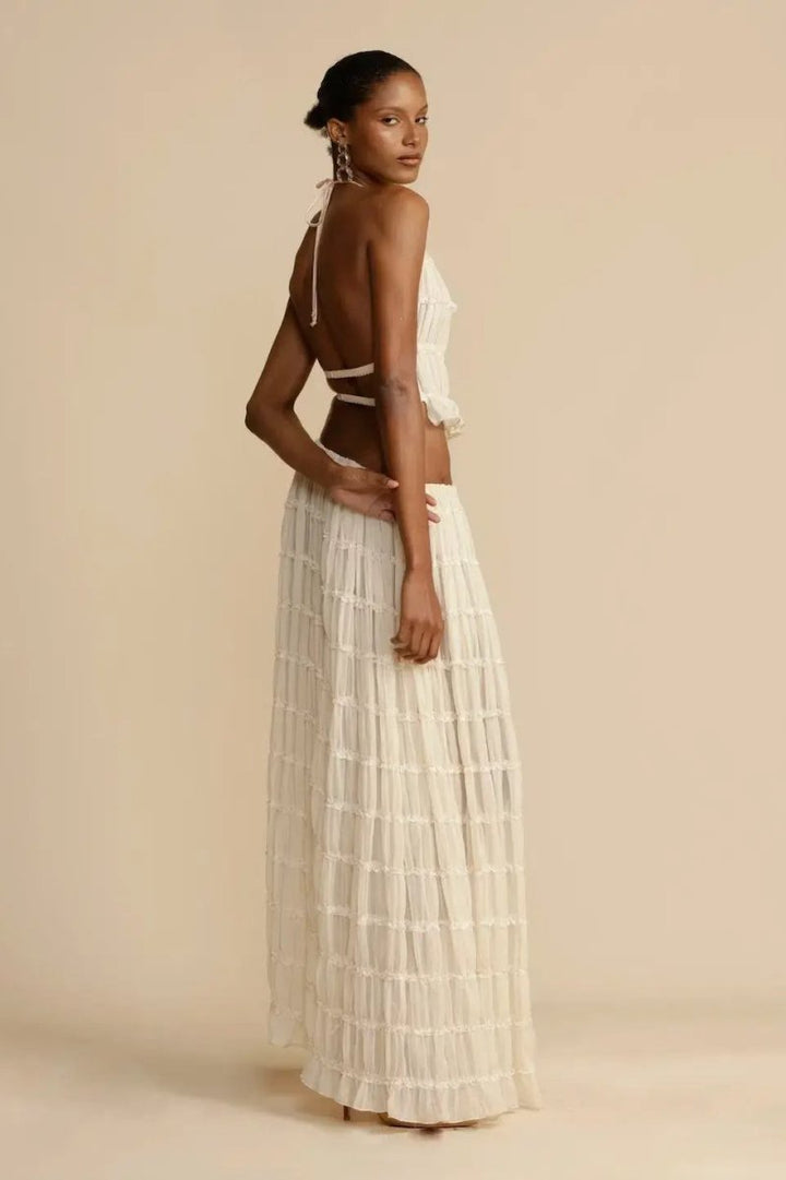 Rugløst chiffon-sæt – Calysta