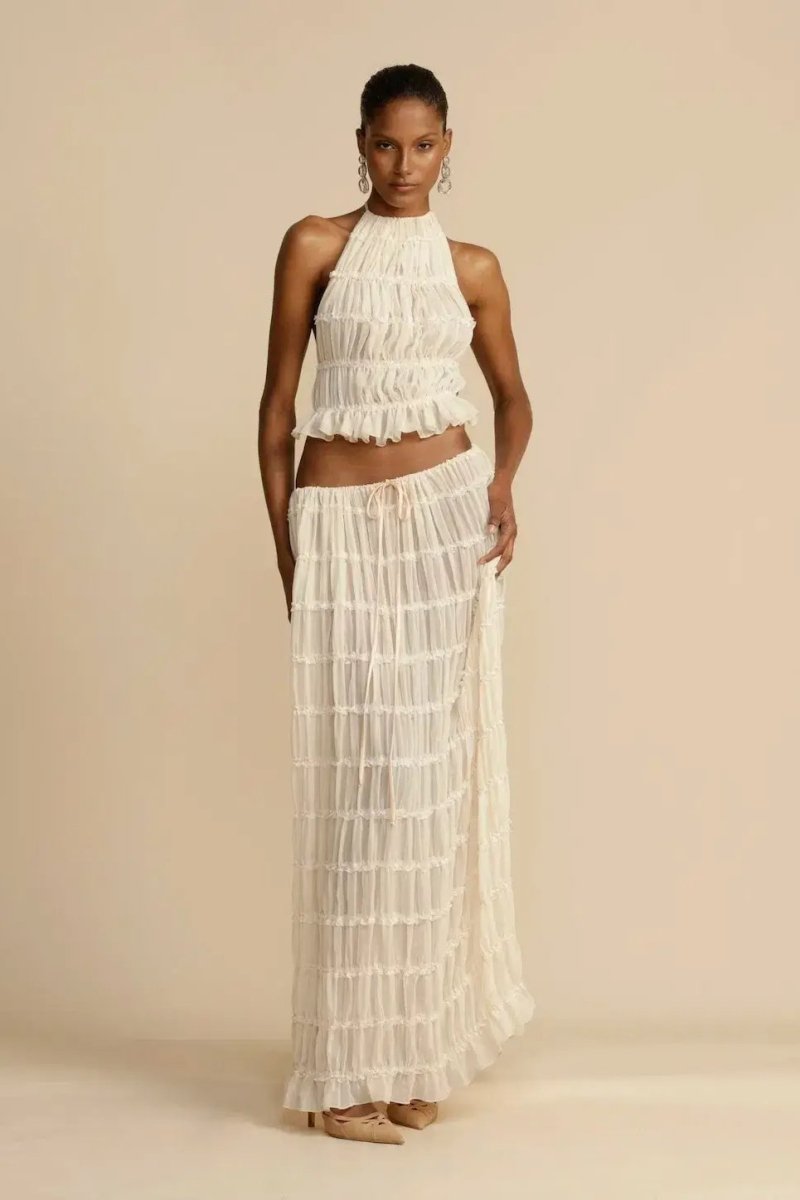 Rugløst chiffon-sæt – Calysta