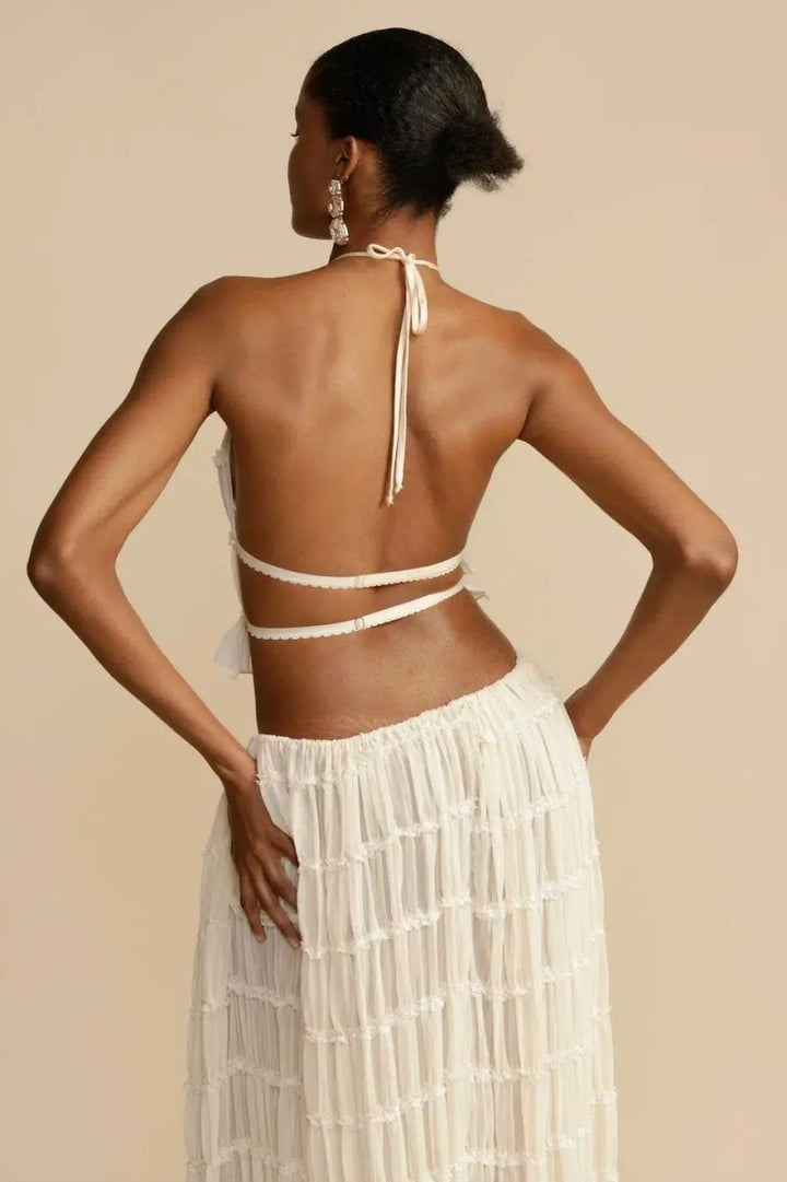 Rugløst chiffon-sæt – Calysta