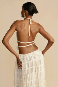Trendy Women's Summer Two-Piece Set with Halter Top & Maxi Skirt – Lorena