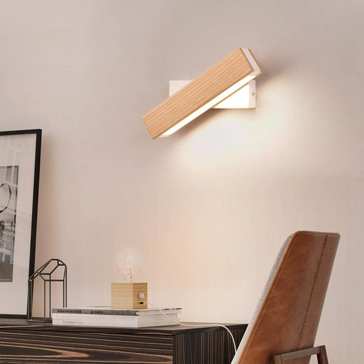 Rotatable Wooden LED Wall Lamp - Jasper