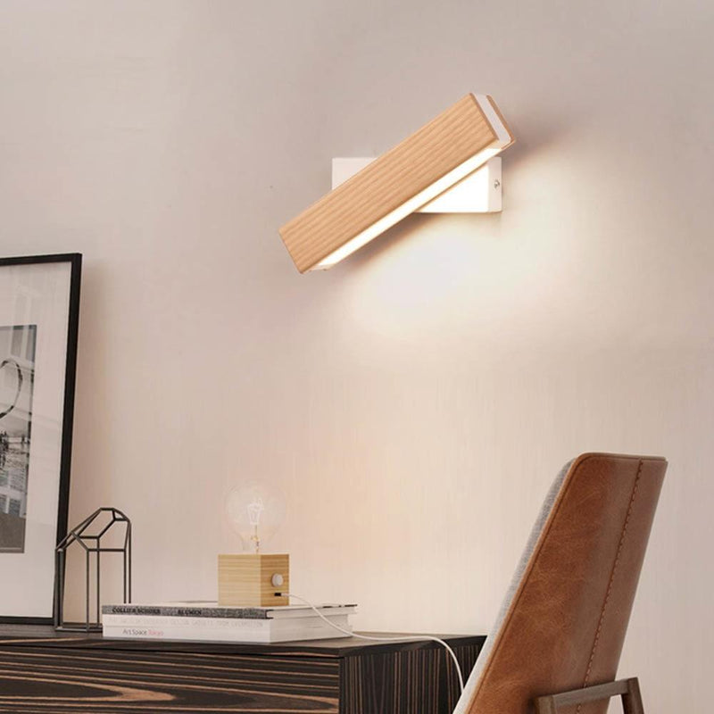 Rotatable Wooden LED Wall Lamp - Jasper