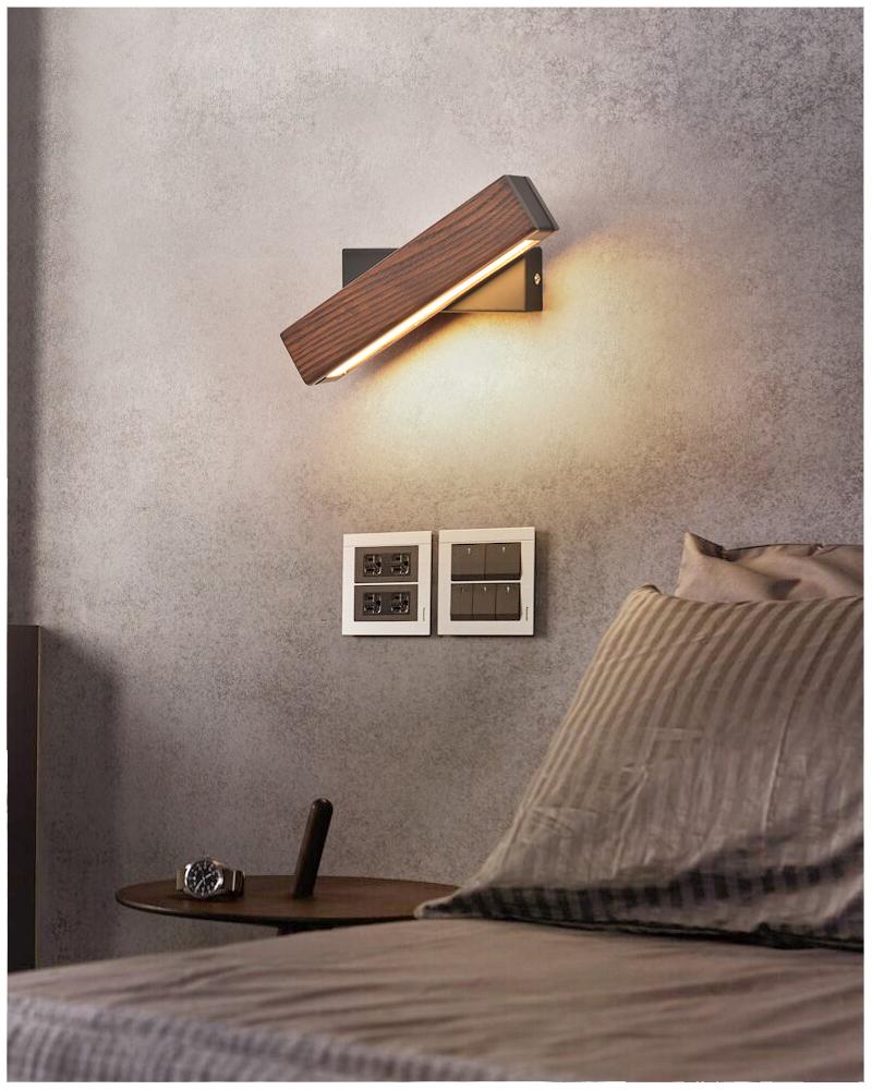 Rotatable Wooden LED Wall Lamp - Jasper