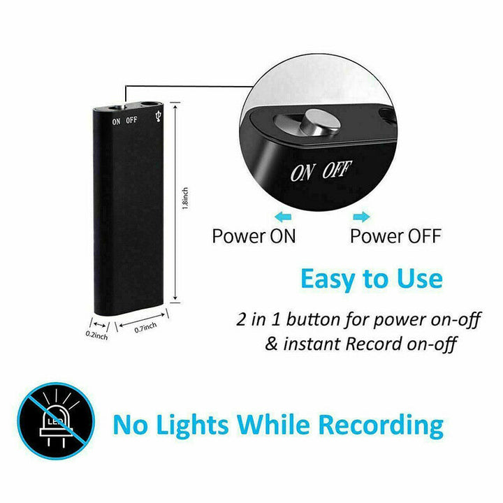 Mini voice recorder with 8GB memory & U-disk function – Vokaro