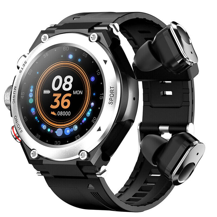 Reloj inteligente completo con auriculares inalámbricos integrados – AlphaX