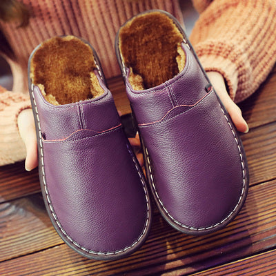 Waterproof Men's Leather Slippers – Matthias