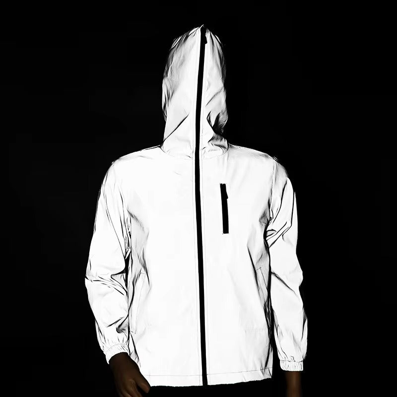 Highly Reflective and Waterproof Unisex Rain Jacket – LumiSafe