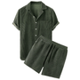 Zweiteiliges Herren Velours Sommer Set – Fabio